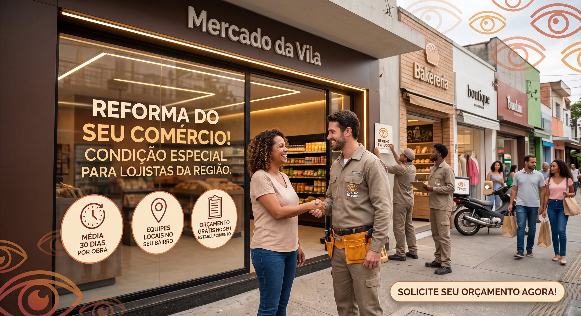 Reforma do seu comércio com condição especial para lojistas da região